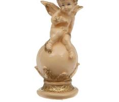 Статуэтка Ангел на шаре с бабочкой малый, бежевый