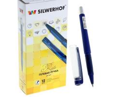 Ручка гелевая Silwerhof RATE, синяя 0,5мм, резиновый упор, каучуковый корпус Soft