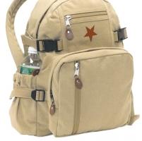 Винтажный мини-рюкзак со звездой хаки 