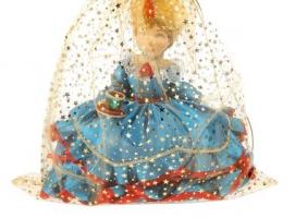 Авторская сувенирная кукла на чайник Купчиха в синем