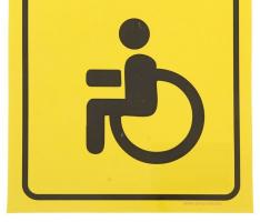 Наклейка - знак на авто Инвалид, 15 х 15 см