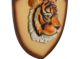 Панно Голова тигра бежевый щит