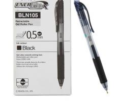 Ручка гелевая автомат Pentel Energel-X, узел-игла 0.5мм, резиновый упор, быстросохнующие чернила, черный (LRN5)