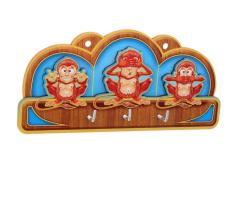 Панно с крючками Три обезьяны