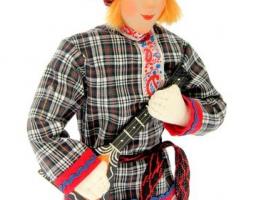 Сувенирная кукла Иван с балалайкой 28 см МИКС (А2-6)