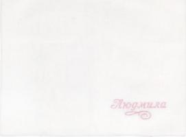 Платок носовой с вышивкой Collorista Людмила, 28 х 28 см, хлопок