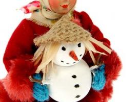 Сувенирная кукла Девочка-подросток в зимнем 28 см МИКС (А2-22)