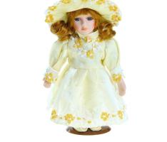Кукла коллекционная Настенька в желтом платье