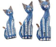 Набор кошек сувенирных Синие кошечки, 3 шт