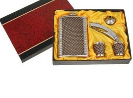 Набор подарочный 5в1 Питон: фляжка 270 мл, 2 рюмки, воронка, нож с открывалкой