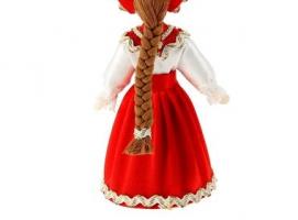 Сувенирная кукла Настасья в стилизованном костюме. Россия