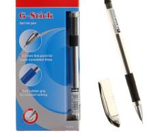 Ручка гелевая стандарт резиновый упор Erich Krause G-STICK узел-игла 0.5мм, стержень черный EK 22046