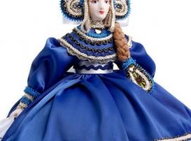 Сувенирная кукла на чайник Татьяна в русском народном костюме