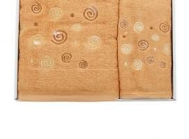 Набор полотенец Вихрь браун, 34 x 76 см, 70 x 140 см