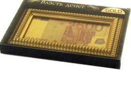 Купюра 500 Евро в рамке классической Золотая орда