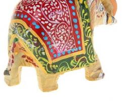 Сувенир Слон из камня, с росписью