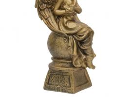 Статуэтка Ангел девушка с птицей бронза