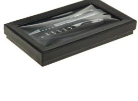Набор подарочный 2в1 в карт.коробке (ручка+нож складной),черный