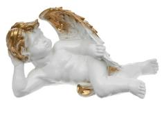 Статуэтка Отдыхающий ангел белая