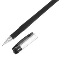 Ручка гелевая 0,5мм черная матовая, черный корпус