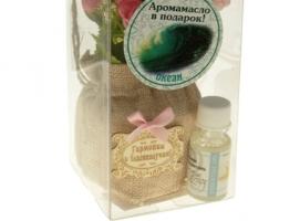 Декоративный букет с аромамаслом Гармонии и благополучия, аромат океана