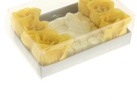 Набор подарочный Бабочка: мыльные лепестки (набор 6 шт), мыло сувенирное, цвет желтый