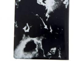 Обложка для паспорта «РОССИЯ» глянец, тисн.фольга, черный мрамор