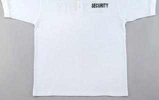 Белая футболка поло SECURITY 