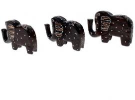 Набор сувениров Три чёрных слона 10, 11, 12 см