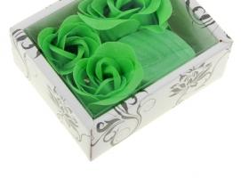Набор подарочный Листок: мыльные лепестки (набор 3 шт), мыло сувенирное, цвет зеленый