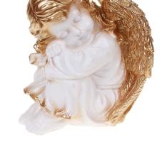 Сувенир Спящий ангел белый с золотом