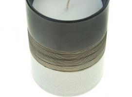 Свеча в керамической банке Лаванда-шалфей, 400 мл