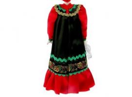 Сувенирная кукла Лада в стилизов. праздничн. костюме Россия