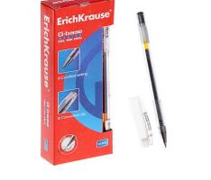 Ручка гелевая стандарт Erich Krause G-BASE (NEW) стержень черный, узел 0.5мм, EK 30936