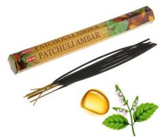 Благовония шестигранник HEM Hexa Patchouli-amber Пачули амбер 20 палочек в упаковке