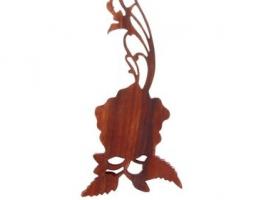 Панно декоративное Плумерия коричневый цвет 39х15х2 см