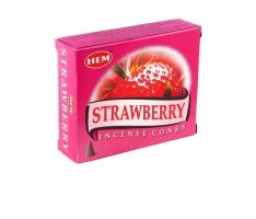 Благовония HEM Strawberry (Клубника), 10 конусов