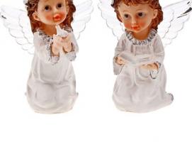 Сувенир световой Ангел в серебряном веночке с книгой/голубем, МИКС