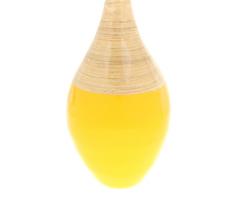 Ваза интерьерная Жёлтый глянец, бамбук
