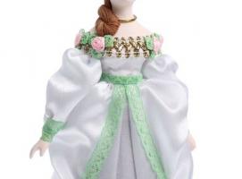 Сувенирная кукла Дама в бальном платье. Петербург, конец 18 в.