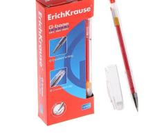 Ручка гелевая стандарт Erich Krause G-BASE NEW стержень красный, узел 0.5мм, EK 30937