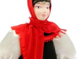 Сувенирная кукла Крестьянка в традиционном костюме Центральная Россия