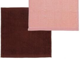 Полотенце сувенирное рулет Collorista Розовый пион в шоколаде 30 х 30 см - 2 шт, хлопок