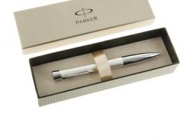 Ручка шариковая Parker Urban Premium Pearl Metal Chiselled M, синие чернила