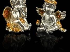 Сувенир Ангелок-карапуз под бронзу с золотыми крыльями МИКС