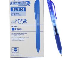 Ручка гелевая автомат Pentel Energel-X, резиновый упор, быстросохнующие чернила, узел-игла 0.5мм, синяя (стержень LRN5)
