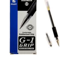 Ручка гелевая Pilot G1 Grip 0.5 мм, резиновый упор, стержень черный