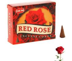 Благовония HEM Red Rose (Красная Роза), 10 конусов
