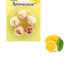 Арома-саше деревянные шарики (набор 5 шт), аромат лимон
