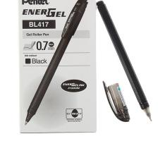Ручка гелевая Pentel Energel 417, черный корпус, быстросохнующие чернила, 0.7мм, черный (LR7)
